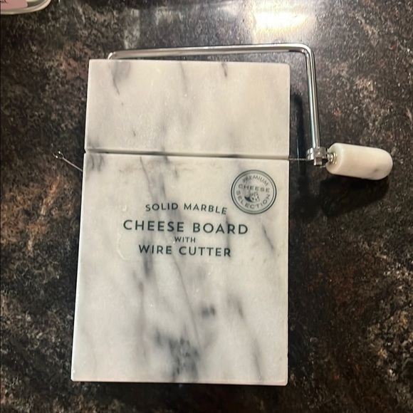 Marble Cheese Board with Wire Cutter - Picture 2 of 14